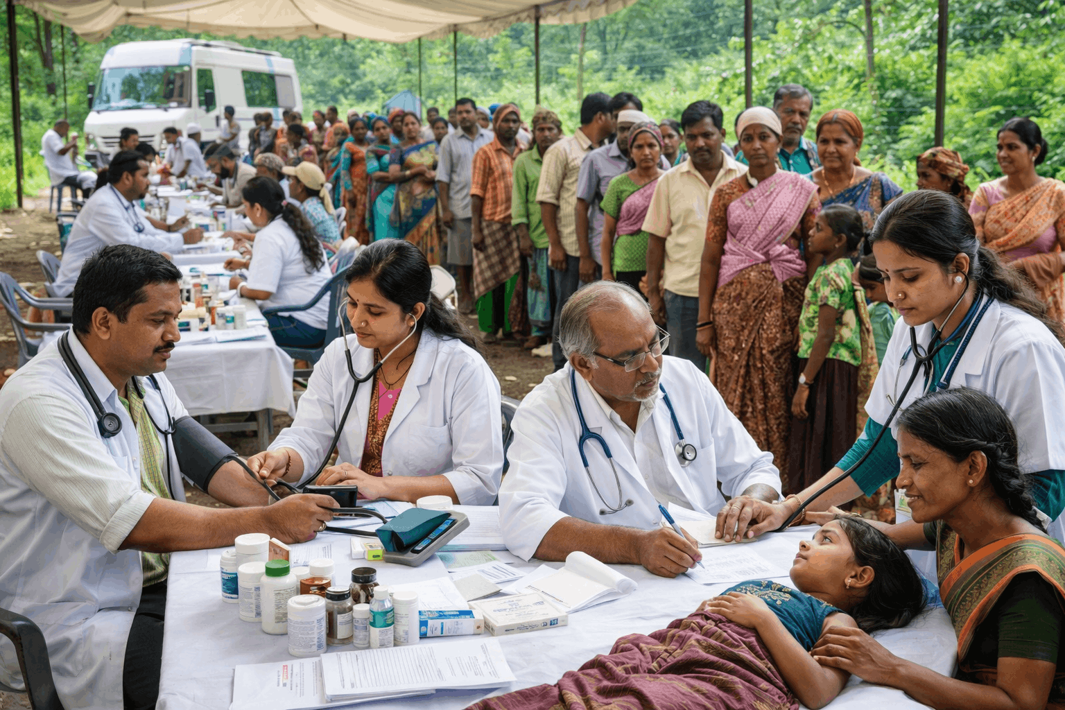 Free Medical Camp Organized for Estate Workers and Repatriate Families